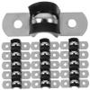ARTIBETTER 20pcs Stainless Steel Strip Riding Card Heavy Duty Clamps for Gauge Wire Twist Ties Hanging Wire Woodworking Random Style view 1