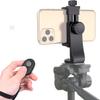 KLIOMAX Universal Phone Tripod Mount Adapter with ireless Camera Remote, Cell Phone Holder with Adjustable Clamp for Selfie Stick Monopod Compatible with iPhone, Samsung view 1