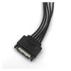 15Pin SATA/4PIN Power Supply Splitter Cable Hard Drive 1 Male to 5 Female Extension Power Cord Fit for DIY PC Sever(SATA) view 3