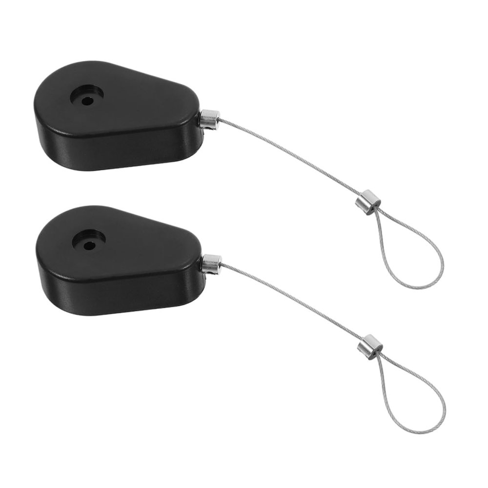 GARVALON 2pcs Telescopic - Cable Holder Security Cable Box Automatic Retraction for Electronic Products Strong -Lost for