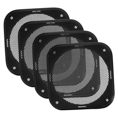 Anneome 4pcs Square Speaker Grill Cover Car Audio Decorative Metal Mesh Grill for Speaker Protection and Dust Mesh