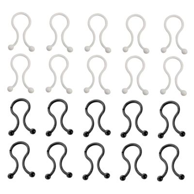 BRIGHTFUFU 60pcs Mini Cable Winders Cord Organizer Clips for Cable Management Suitable for Home Office and Travel Compact Design for Easy Storage Black