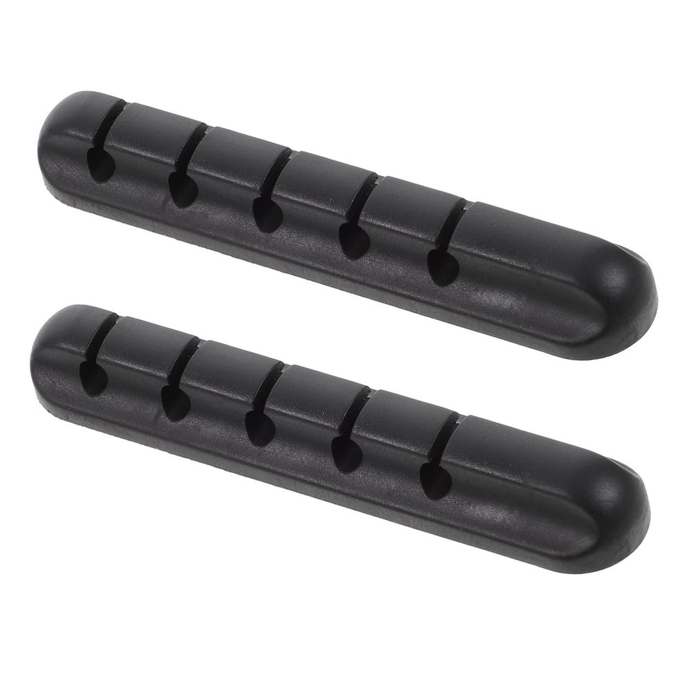 Hemobllo 2pcs Desktop Data Cable Organizer Silicone Car USB Cable Holder Cord Management Sleeves