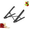 Housoutil Portable Laptop Stand Radiator Rack for Desk Lightweight Heightening Bracket Compatible with Notebooks and Computers Black view 2