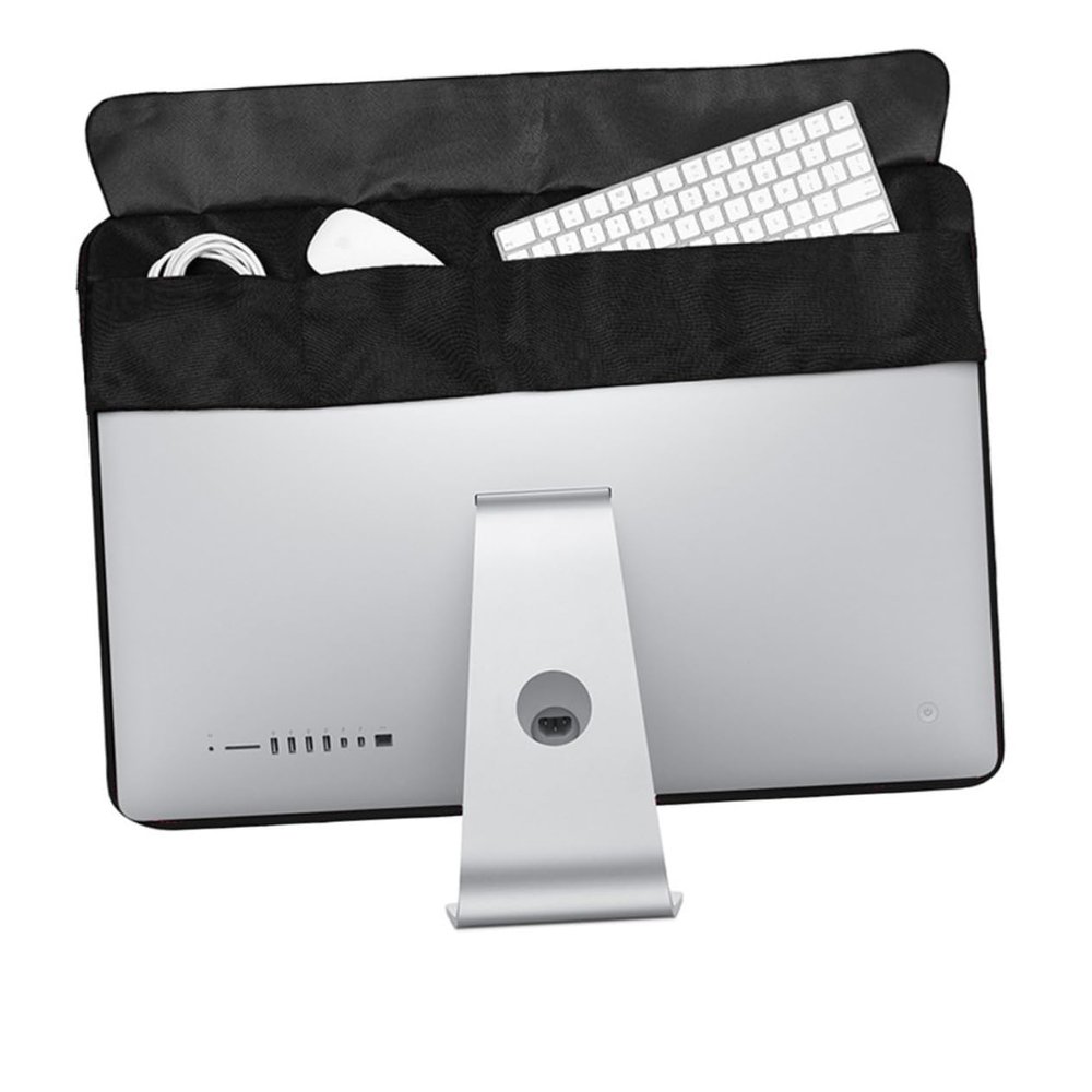 GAROZATION Computer Protective Cover Monitor Cover with Inner Lining Black for 27 Inches Lcd Screen
