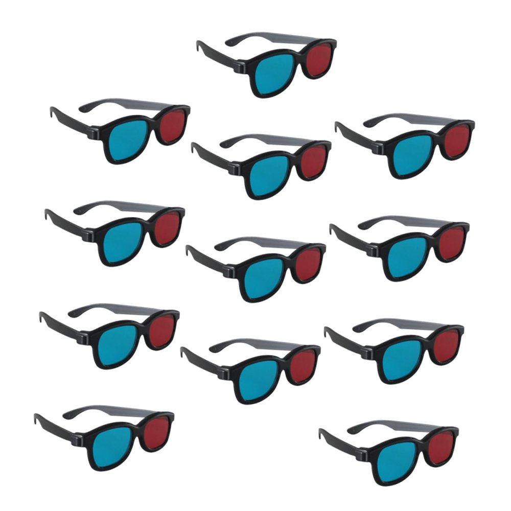 CIYODO 20pcs Movie Glasses Stereoscopic Glasses Red Blue Lens Compact for Boys and Girls Adults Wide Uses Games DVD