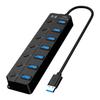 KONTONTY 7-Port 3.0 Hub Expansion Switchable for Laptops Desktops External Power Supply view 1