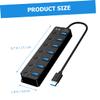 KONTONTY 7-Port 3.0 Hub Expansion Switchable for Laptops Desktops External Power Supply view 4
