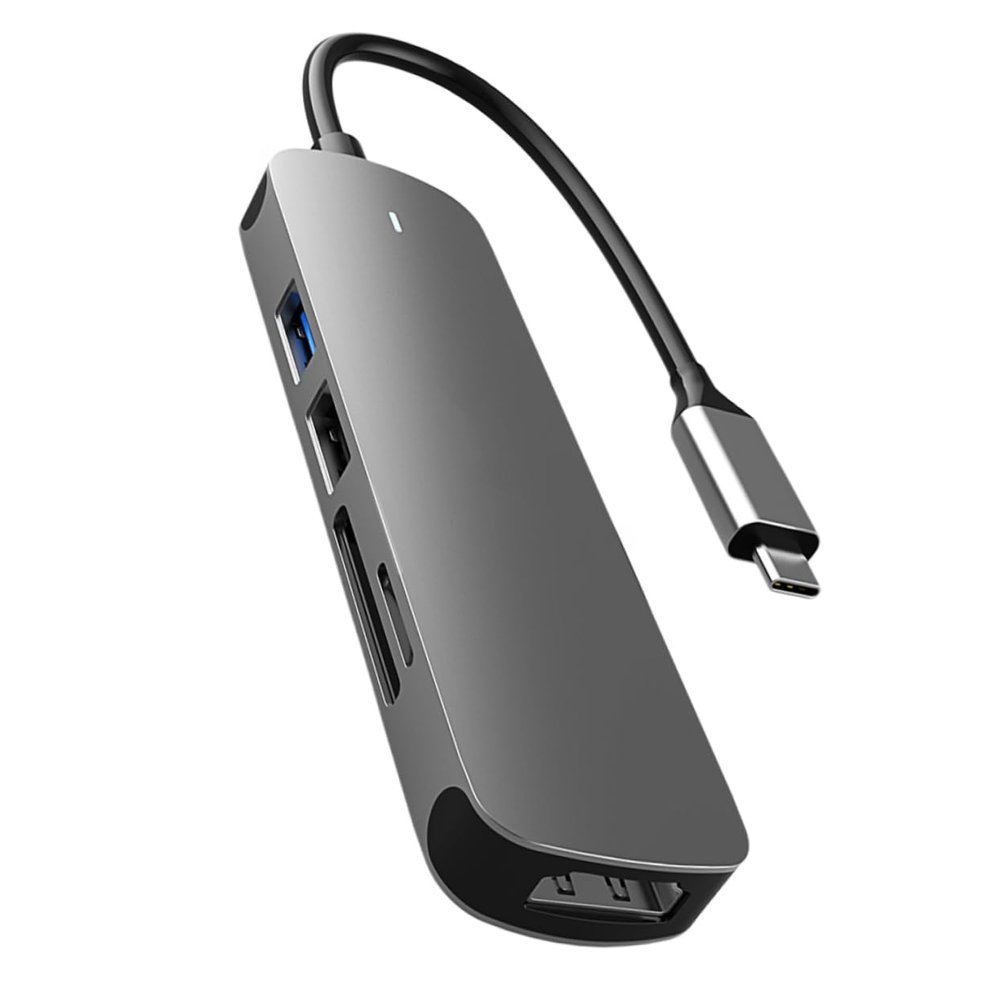GAROZATION Type-c Docking Station Hub USB Ports Audio Jack Laptop Phone Dock Expand Your Devices Support Video Output