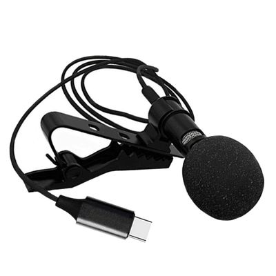 FELTECHELECTR Lavalier Microphone Clip for Mobile Phone Recording Condenser Phone Mic Noise Reduction