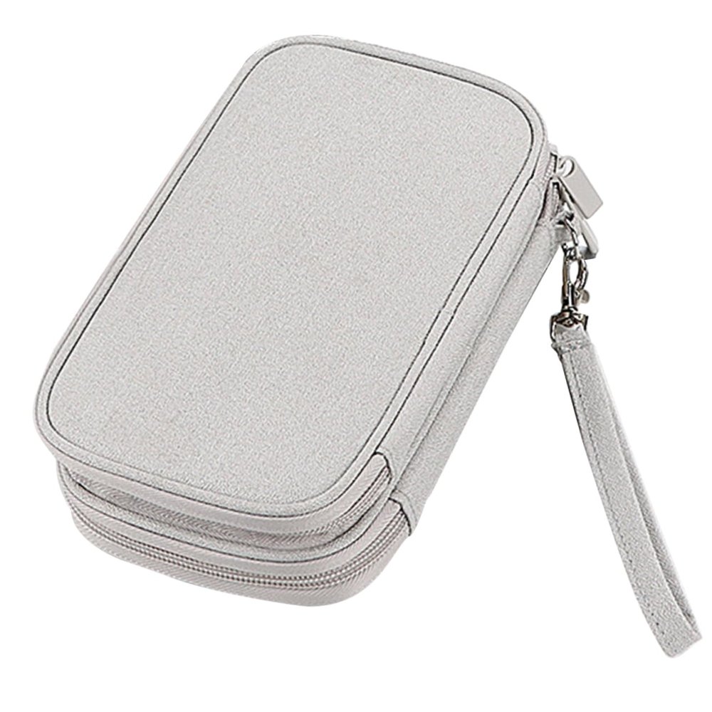 KICHOUSE Durable Electronic Organizer Pouch Travel Case for Usb Cables Chargers and Accessories Lightweight Double Layer Design for Easy Storage and Portability
