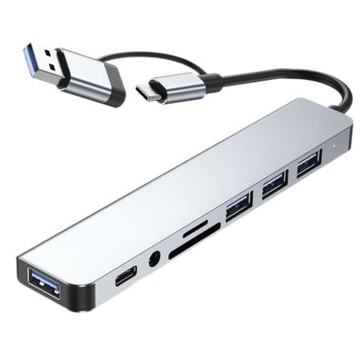 KICHOUSE Multi-Port USB Expander to USB 3.0/2.0 3 Port Hub Fast Data Transfer Versatile Connectivity Portable Convenient