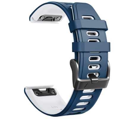 BUDAY For Fenix 6S Pro Watchbans For Fenix 6S/Fenix 7S/Fenix 5S / 5S Plus/D2 Delta S Smartwatch (White-black)(Dark blue-white)