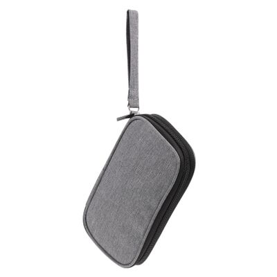 LIFKICH Practical Data Cable Bag Portable Earphone Bag Gray Wire Holders for Cords Cable Holder