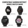 BUDAY For Garmin Instinct 2 Band, Soft Silicone Watchband Replacement For Garmin Instinct Tide/Esports/Solar/Tactical Smartwatches Tundra/Black view 3