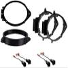6x9 Front + 6.5" Rear Door Car Stereo Speaker Install Bracket Plates + Wire Connectors -Made for Chevrolet GMC: 2018-2024 Colorado, Silverado, Suburban, Tahoe, Canyon, Sierra, Yukon view 1