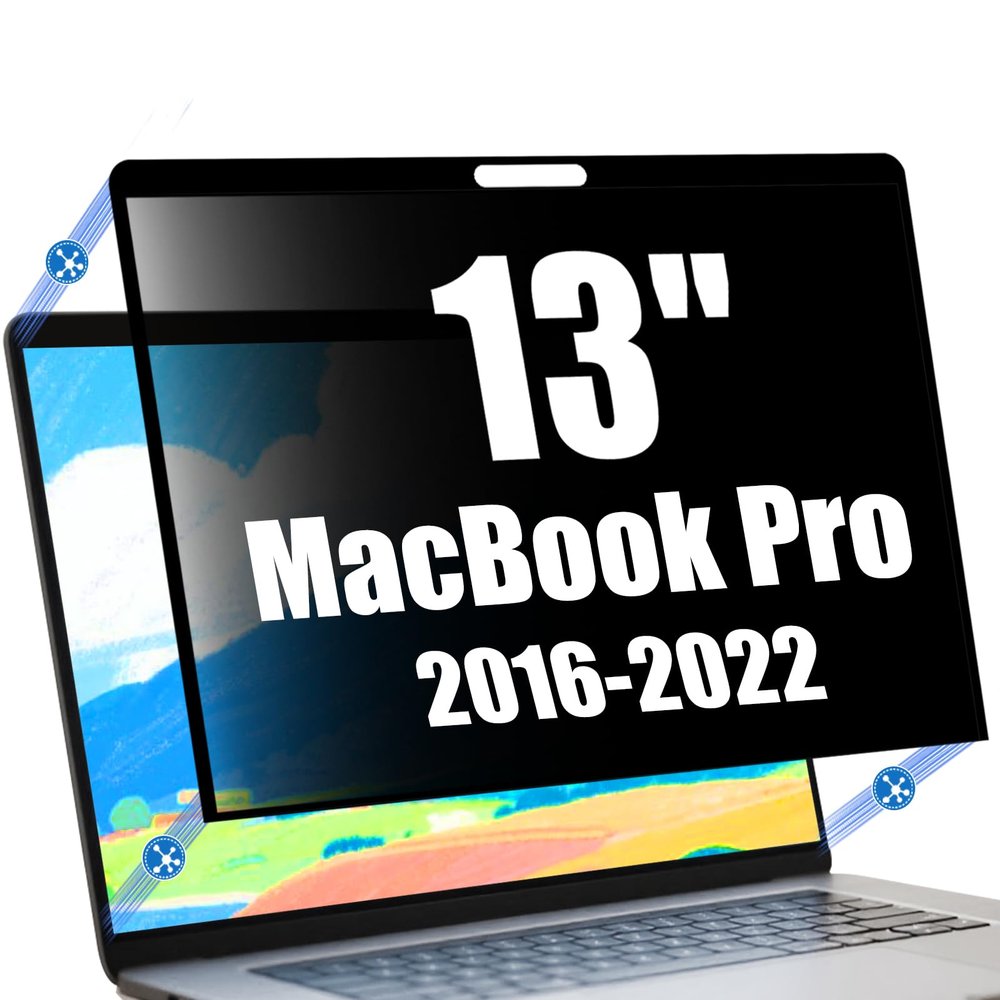 Ceydebne Nano-Suction Privacy Screen Protector for MacBook Pro 13 Inch (2016-2022, M1, M2) Removable Laptop Privacy Screen Shield Ultra-Thin Design