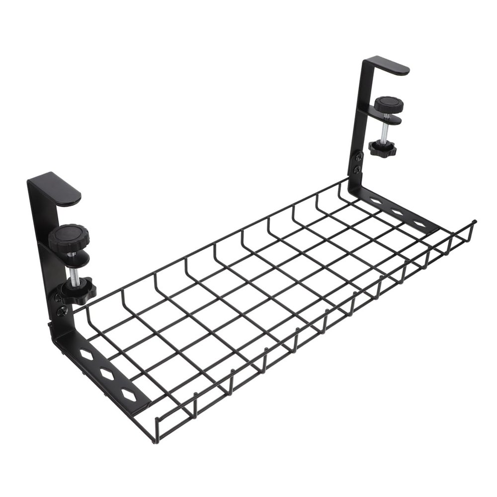 ORFOFE Wire Storage Rack Cable Management Under Desk Cord Holder Tidy Desk Appliance Cord Winder