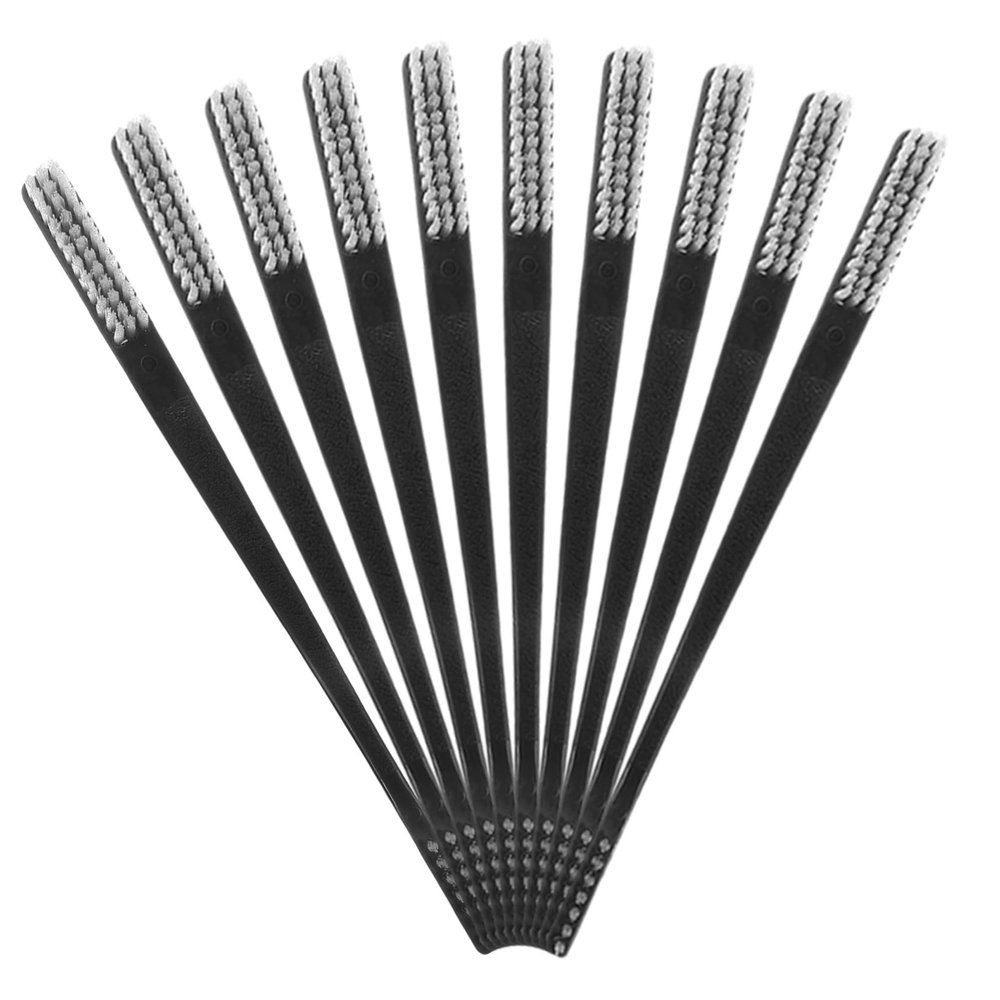 Gogogmee 10pcs Mini Cleaning Brush Set Bristle Brush for Cleaning Metal Surfaces