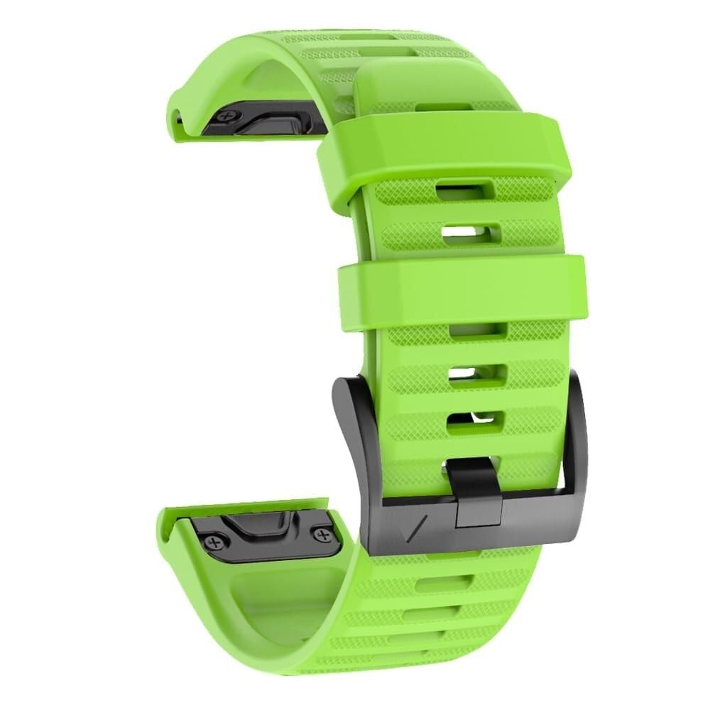 BCMCBV 26mm Watch Band For Garmin Fenix 7X Pro/Fenix 7X/Fenix 6X/Fenix 6X Pro/Fenix 5X/Fenix 3, 26mm Quick Fit Soft Silicone Strap For Garmin Descent Mk3i 51mm/Epix Pro 51mm(Lime)