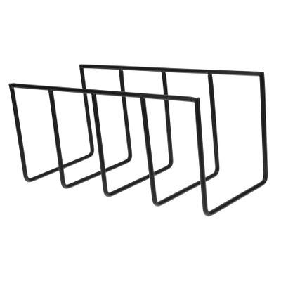 GAROZATION Vintage Record Rack Iron Cd Holder Book Support Metal Bookend Home Decor