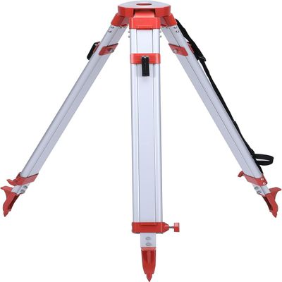 Aluminum Surveying Tripod with 5/8-Inch 11-Threaded Flat Head and Quick Clamp for Total Station Theodolite (SJA10)