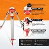 Aluminum Surveying Tripod with 5/8-Inch 11-Threaded Flat Head and Quick Clamp for Total Station Theodolite (SJA10) view 3