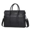 NSUQOA JSEIAJB Fashion Cowhide Leather Male Business Men Briefcase Bag Leather Laptop Bag Man Handbag view 1