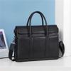 NSUQOA JSEIAJB Fashion Cowhide Leather Male Business Men Briefcase Bag Leather Laptop Bag Man Handbag view 2