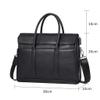 NSUQOA JSEIAJB Fashion Cowhide Leather Male Business Men Briefcase Bag Leather Laptop Bag Man Handbag view 3