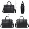 NSUQOA JSEIAJB Fashion Cowhide Leather Male Business Men Briefcase Bag Leather Laptop Bag Man Handbag view 4