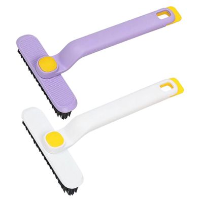 TOGEVAL 2pcs Rotating Crevice Brush Groove Gap Cleaner Tools for Bathroom Kitchen Window Groove and Small Spaces Cleaning Brush