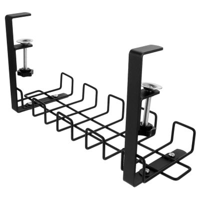 Mikikit Desk Cable Organizer Rack Cord Management Tray for Tidy Workspaces Design Easy Installation for and Cables