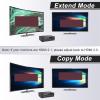 D3LX0Z1 D*ual Monitor KVM Switch 2 Port 4K@60Hz 2K@144Hz Simu*Lation EDID,K*CEVE HD*MI USB 3.0 Switch Extended Display 2 Monitors 2 Computer view 4