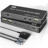 L6AS0F7 8K@60Hz USB C KVM Switch 2 Port 4K@120Hz,USB C KVM Switch for 2 Computers with 3 USB 2.0 Ports & Microphone Audio,2 USB-C Cables(USBC to DP) view 2