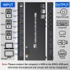 D3LX0Z1 8K HDMI 2.1 KVM Switch 4 Port USB3.0 8K@60Hz/4K@144Hz 4 in 1 Out KVM Switch EDID Emulator for 4 PCs Share 1 Monitor 4 USB Device(4K) view 2