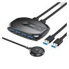 L6AS0F7 Unnl*Ink USB KVM Switch USB 3.0 2.0 Switcher KVM Switch Selector Printer Sharer for 2 Computer Share Keyboard Mouse Printer Udisk(USB 3.0) view 1