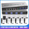 L6AS0F7 4 Port USB 3.0 KVM Switch Dual Monitor HDMI 4K@60Hz, KVM Switch 2 Monitors for 4PCs Supports EDID,4 in 2 Out KVM Switch(with EU Plug) view 2