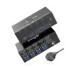 L6AS0F7 8K HDMI KVM Switch 2 Monitors 4 Computers, KCEVE USB 3.0 KVM Switcher with EDID Emulator for 4 PC Share Mouse Keyboard Monitor(842 AU Power Plug) view 1