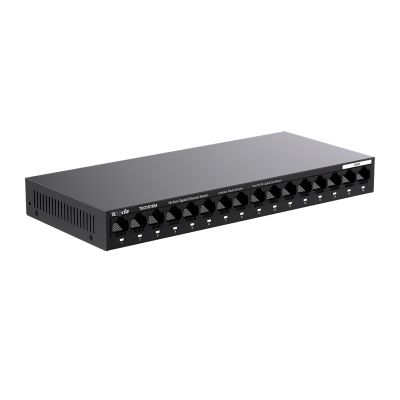 16 Port Gigabit Switch 1000Mbps Desktop PC Switch Hub Network Full/Half Duplex Vlan Ethernet Switch Camera As*ic Mi*ner(Add UK Plug)