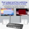 Y0S3QZ1 HDMI2.1 8K 4x2 Matrix Switch Extractor 4K@120Hz CEC HDMI-Compatible Audio Converter Splitter Adapter to Optical TOSLINK SPDIF RL(EU Adapter) view 4