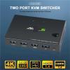 L6AS0F7 2 in 1 Out 4K USB HDMI KVM Switch Box for 2 PC Sharing Keyboard Mouse Printer Plug Paly Video Display USB Swltch Splitter(KVM201CC) view 3