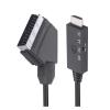 D3LX0Z1 1m Switch Converter Scar*t to HDMI-Compatible 1080P Video Audio Converter Adapter DC 5V Micro USB Cable Accessories for HDTV/DVD view 1