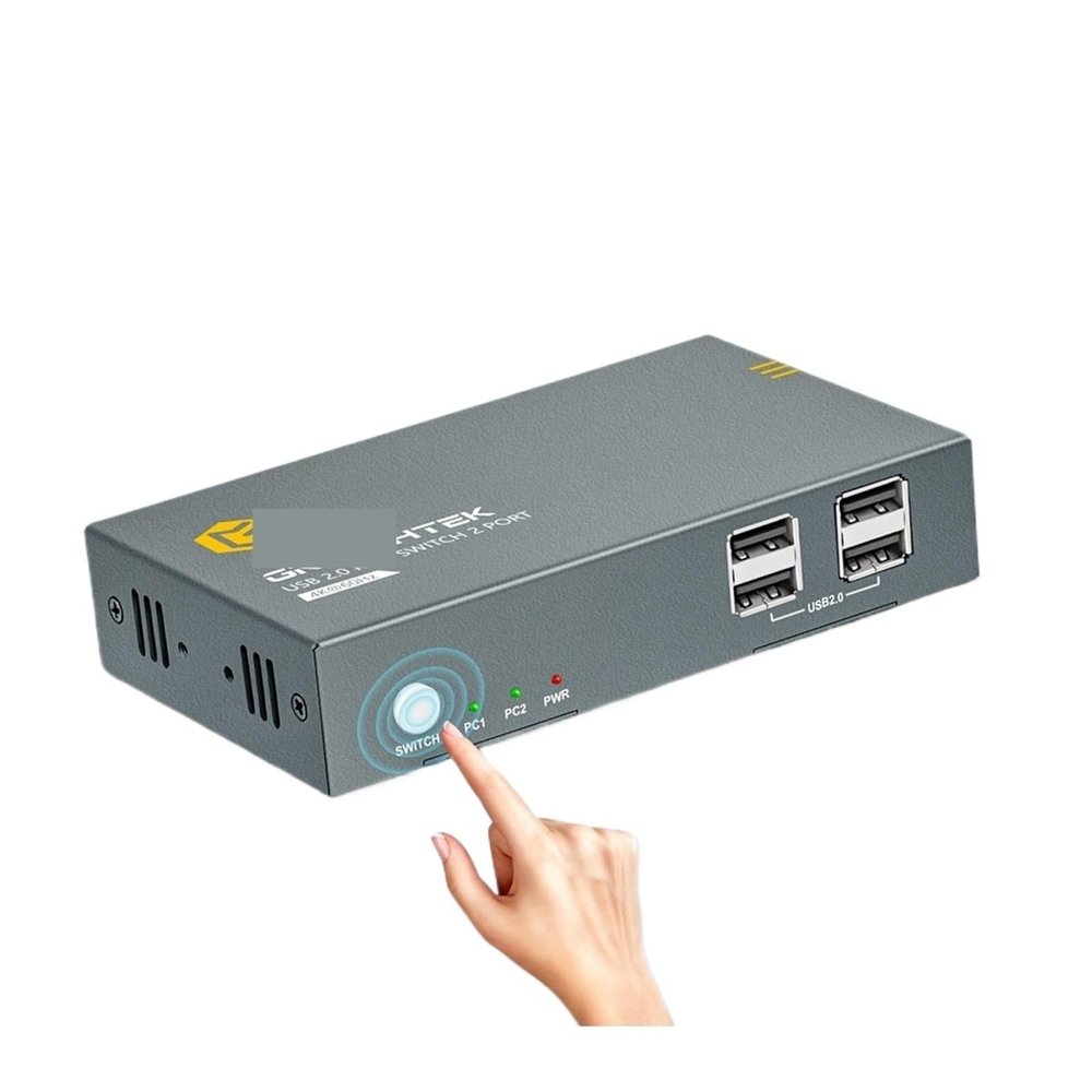 L6AS0F7 2 Port KVM Switches with 4K@60Hz USB 2.0 /USB 1.1 2 Computers 1 Monitor KVM Switch Plug and Play Support Hotkey Switching