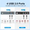 L6AS0F7 2 Port KVM Switches with 4K@60Hz USB 2.0 /USB 1.1 2 Computers 1 Monitor KVM Switch Plug and Play Support Hotkey Switching view 3