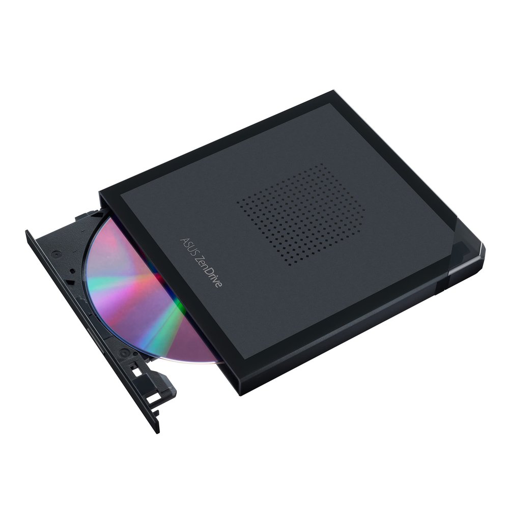 Asus ZenDrive V1M External DVD Drive and Writer with Integrated Cable Storage Design, USB-C Interface, Win 11 and macOS Compatible, M-Disc Support (SDRW-08V1M-U)