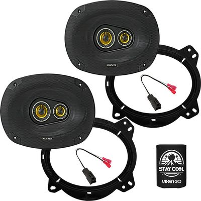 KICKER Speakers 6X9 inch for Toyota Sienna 2021-2023 Upgrade Kit - Pair of CS Series with Adapters and Harness, Car Audio Front Door Speaker CSC6934, 46CSC6934
