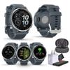 Garmin Approach S44 Essential Golf Watch with GPS, AMOLED Display, Sports and Fitness Smartwatch, Silver Aluminum Bezel with Twilight Silicone Band with Wireless Air Buds view 1