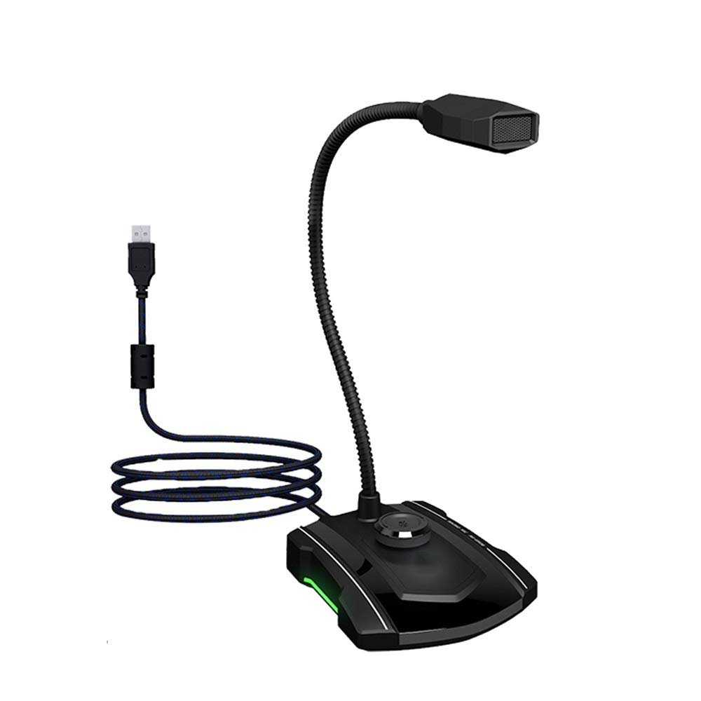 GGGUOJINN Microphone for Computer Computer Microphone,Plug&Play Omnidirectional Gooseneck Condenser PC USB Gaming Mic with Mute Button for Conference
