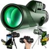 12 * 50HD monocular Telescope with Smartphone Adapter, Tripod, high Power monocular, Lightweight monocular Telescope for Bird Watching Trips view 1